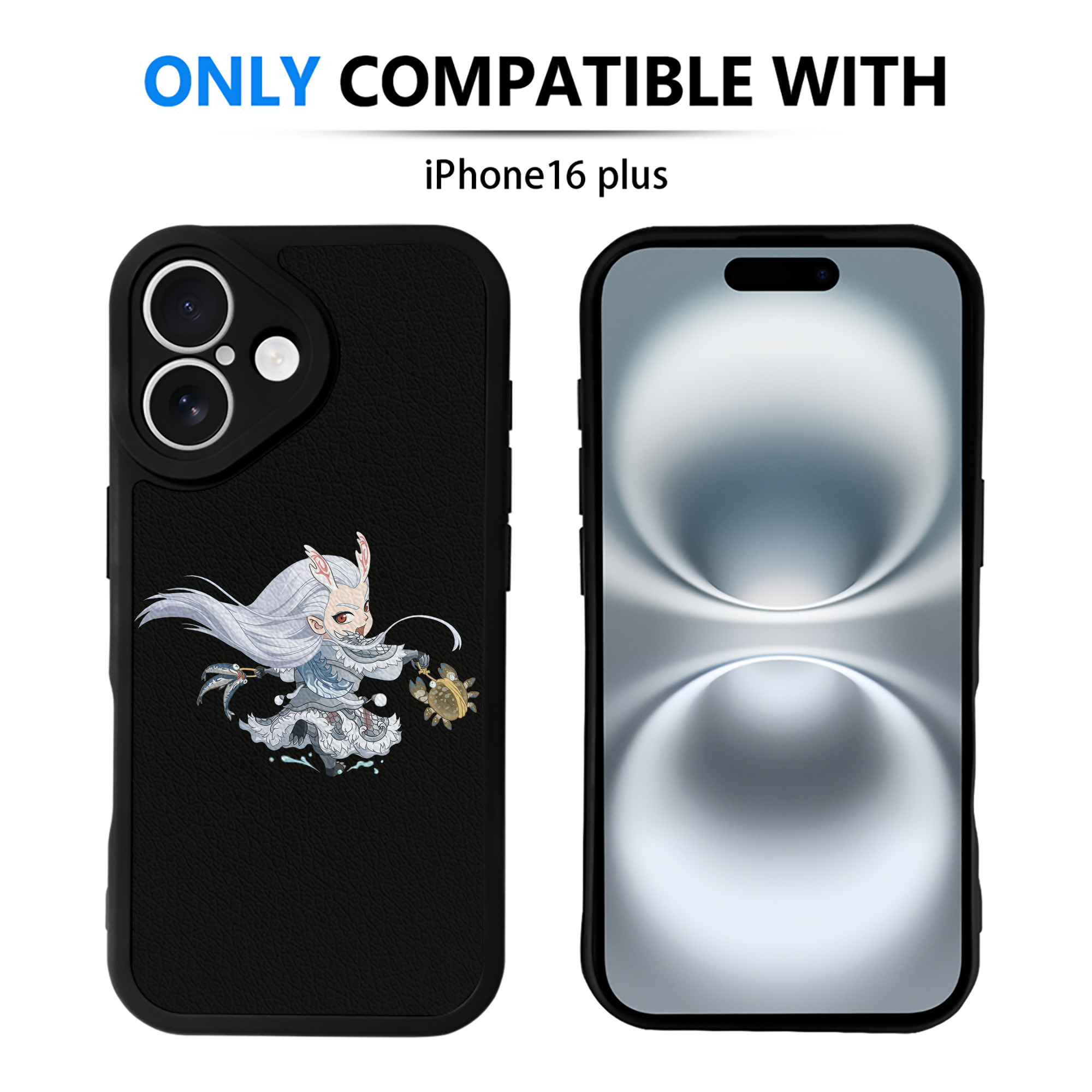（画像用） Ne Zha 2 ナタ 魔童の大暴れ 【iPhone 16シリーズ対応】シリコンスマホケース（レザー調） 材質：シリコン